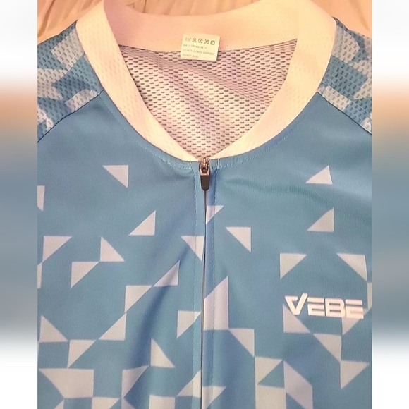 NEW! Women’s VEBE Sport 1/4 Zip Cycling Jersey Blue Top Athletic Bike Large - Picture 7 of 8